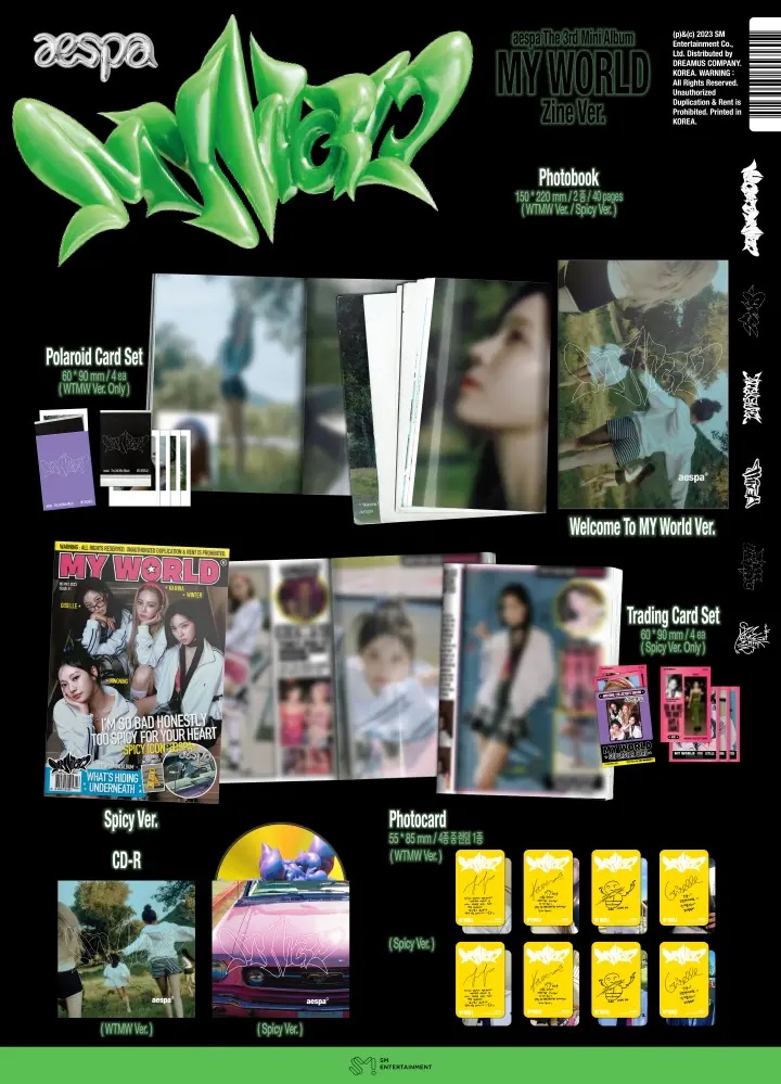 【新品未開封】aespa MY WORLD アルバム　7つセット AESPA - MY WORLD (ZINE Ver.)